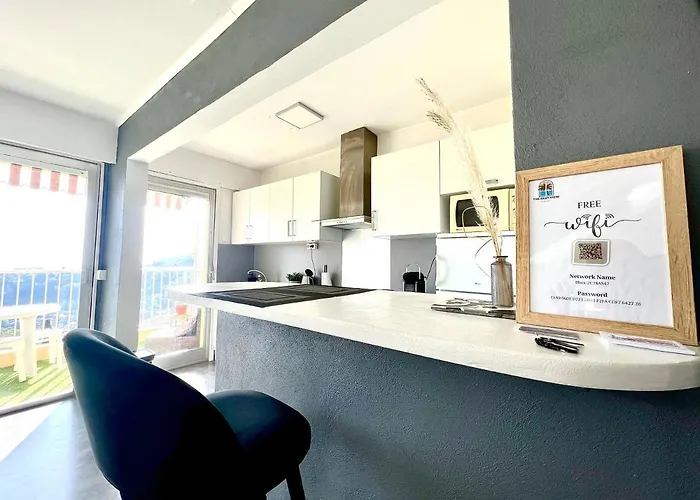 Le View, Climatise Vue Panoramique, Parking Gratuit, Wifi * Μεντόν